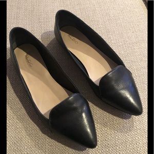 Aldo black leather flats and loafers